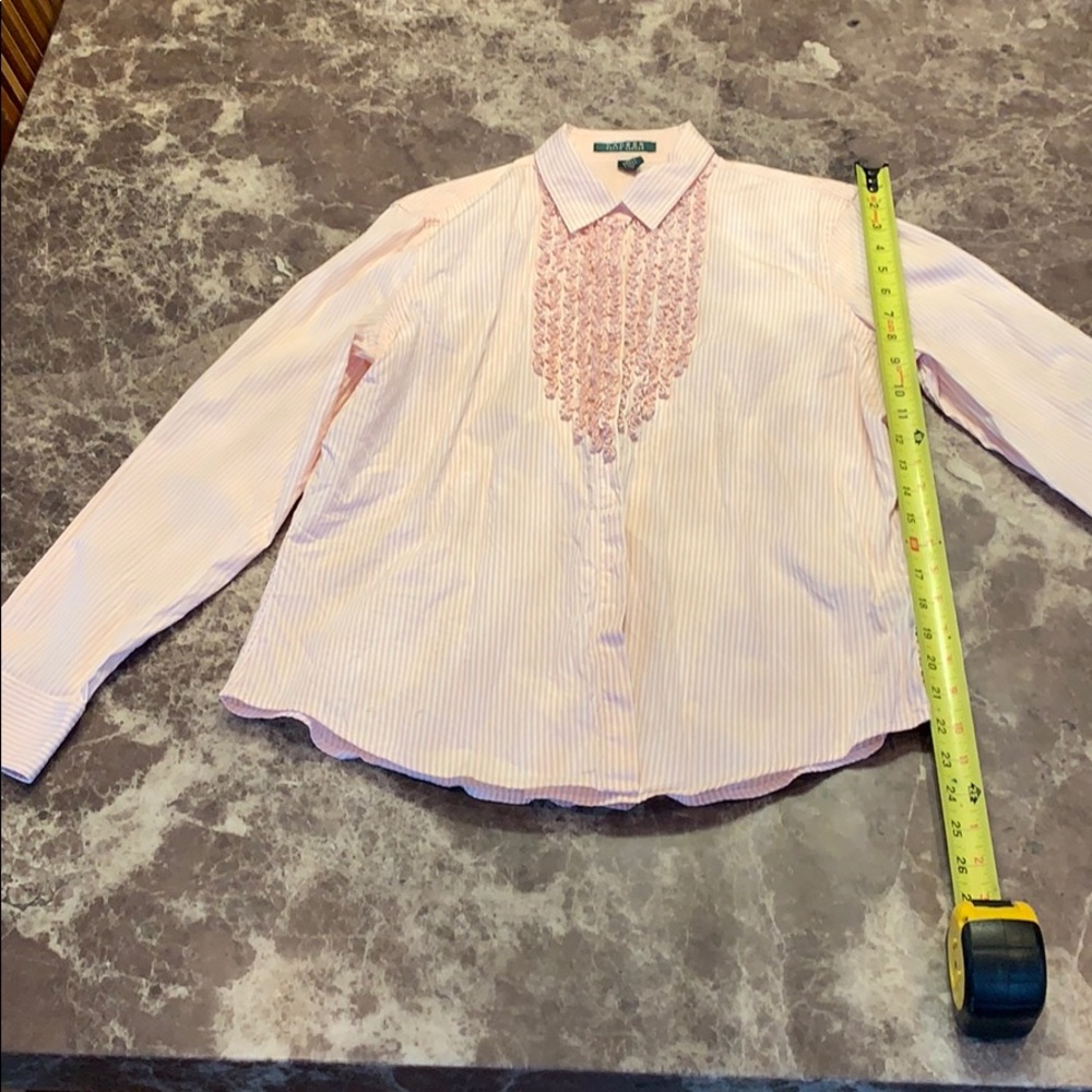 Lauren pink tuxedo shirt